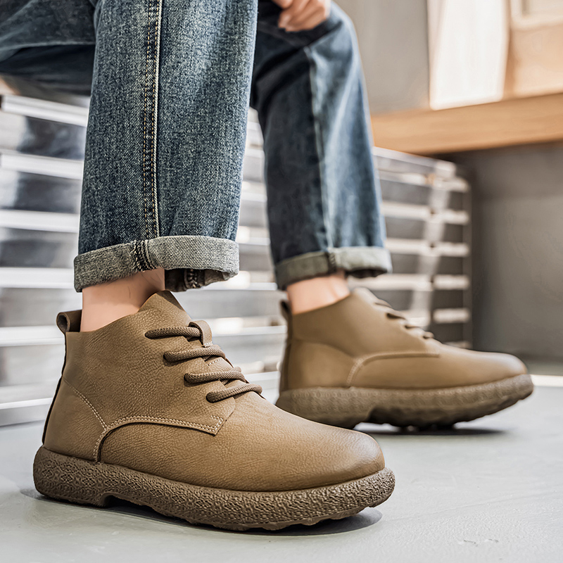 Men'S Fashion News - أحذية الكاحل للرجال أحذية بنية قصيرة