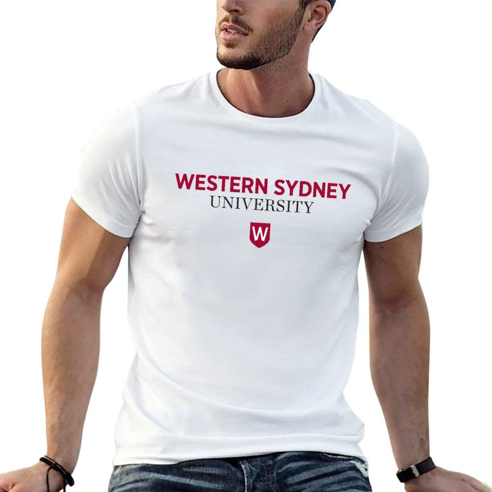 Men'S Fashion Sydney - تي شيرت جامعة ويسترن سيدني، تي