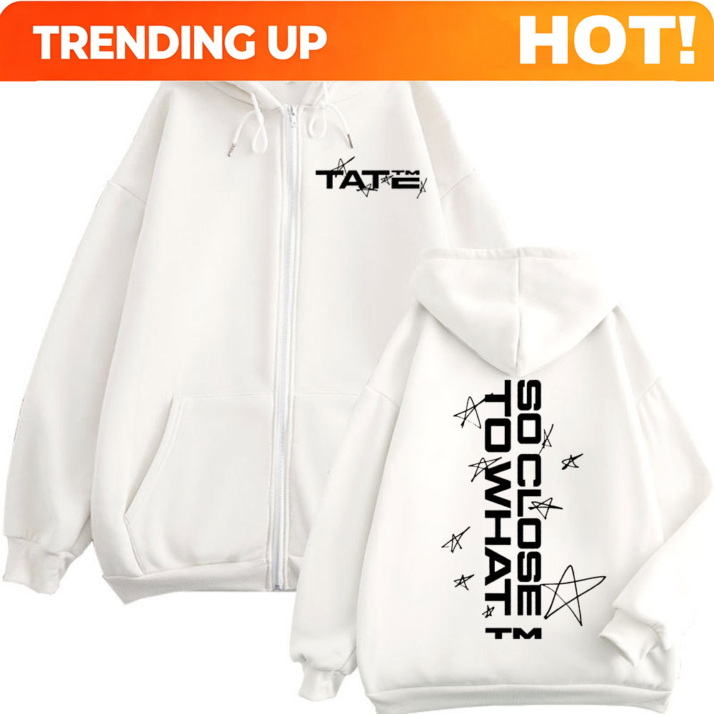 Mens Fashion Zip Up Hoodies - هودي بسحاب من Tate McRae بطباعة