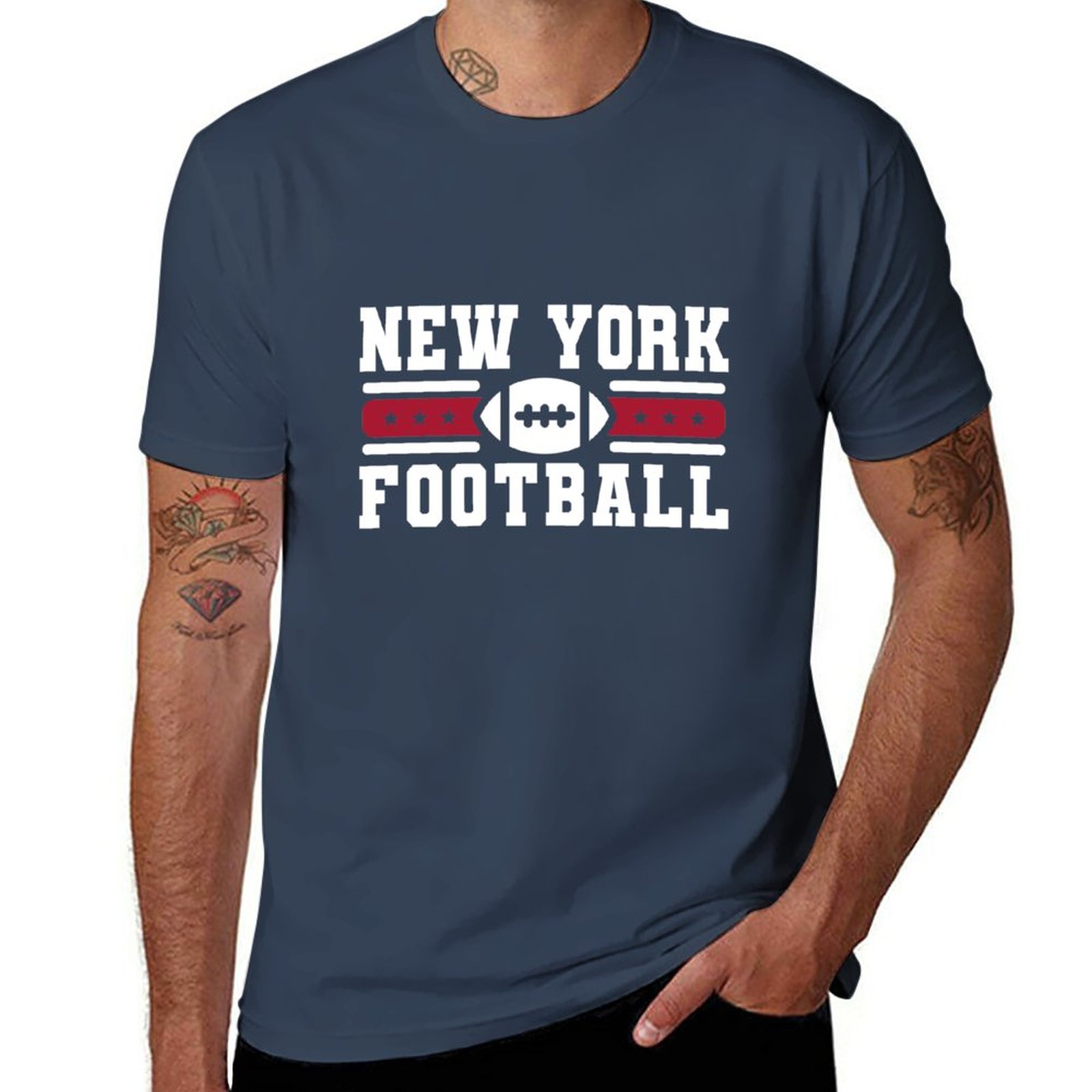 Men'S Fashion New York - الرجال نيويورك لكرة القدم فريق تي