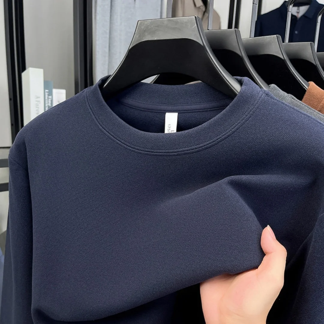 Mens Fashion Clothes - تي شيرت رجالي طويل الأكمام برقبة