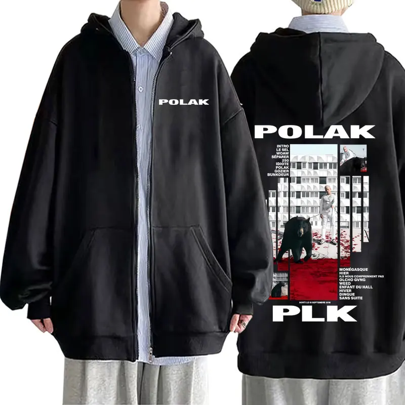 هودي بسحاب بطبعة رابر Plk Pola - مراجعة Mens Fashion Zip Up Hoodies وسعره