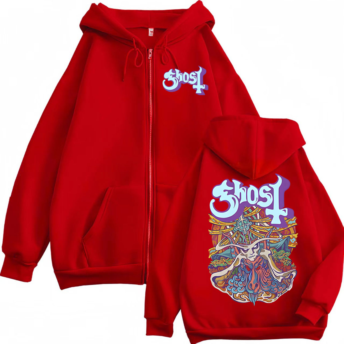 هوديز بسحاب بتصميم فرقة غوست ل - مراجعة Mens Fashion Zip Up Hoodies وسعره