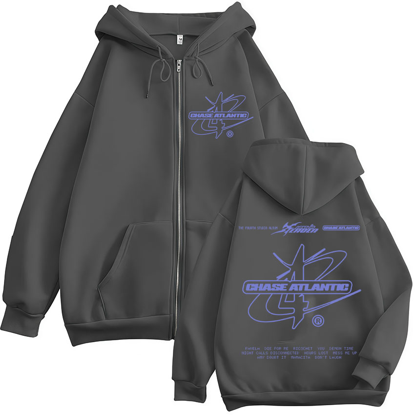 هودي بسحاب بطبعة فرقة الروك تش - مراجعة Mens Fashion Zip Up Hoodies وسعره