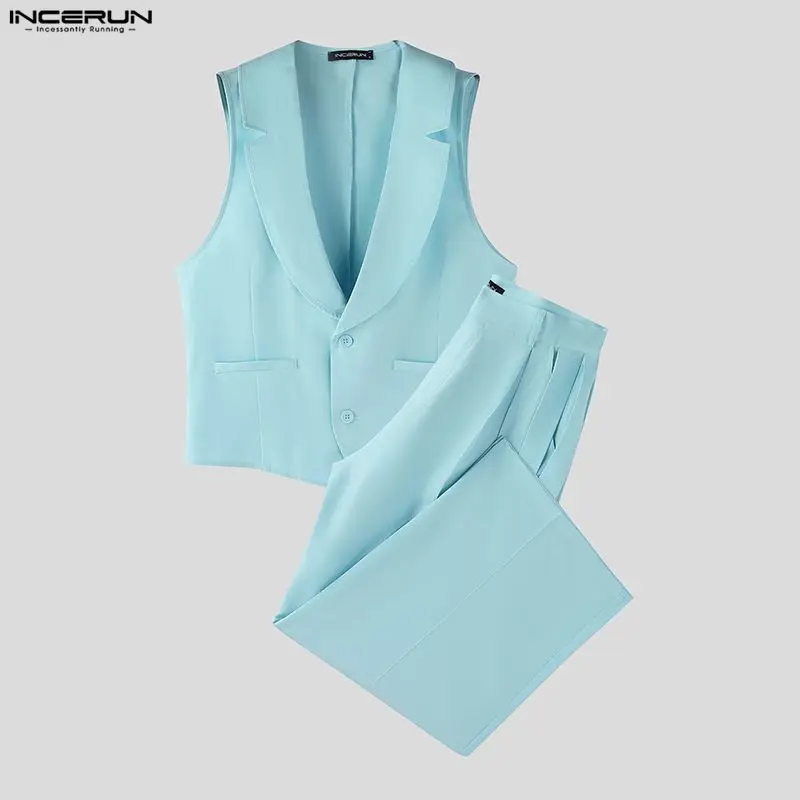 طقم رجالي من INCERUN بلون موحد - مراجعة Mens Fashion Summer وسعره