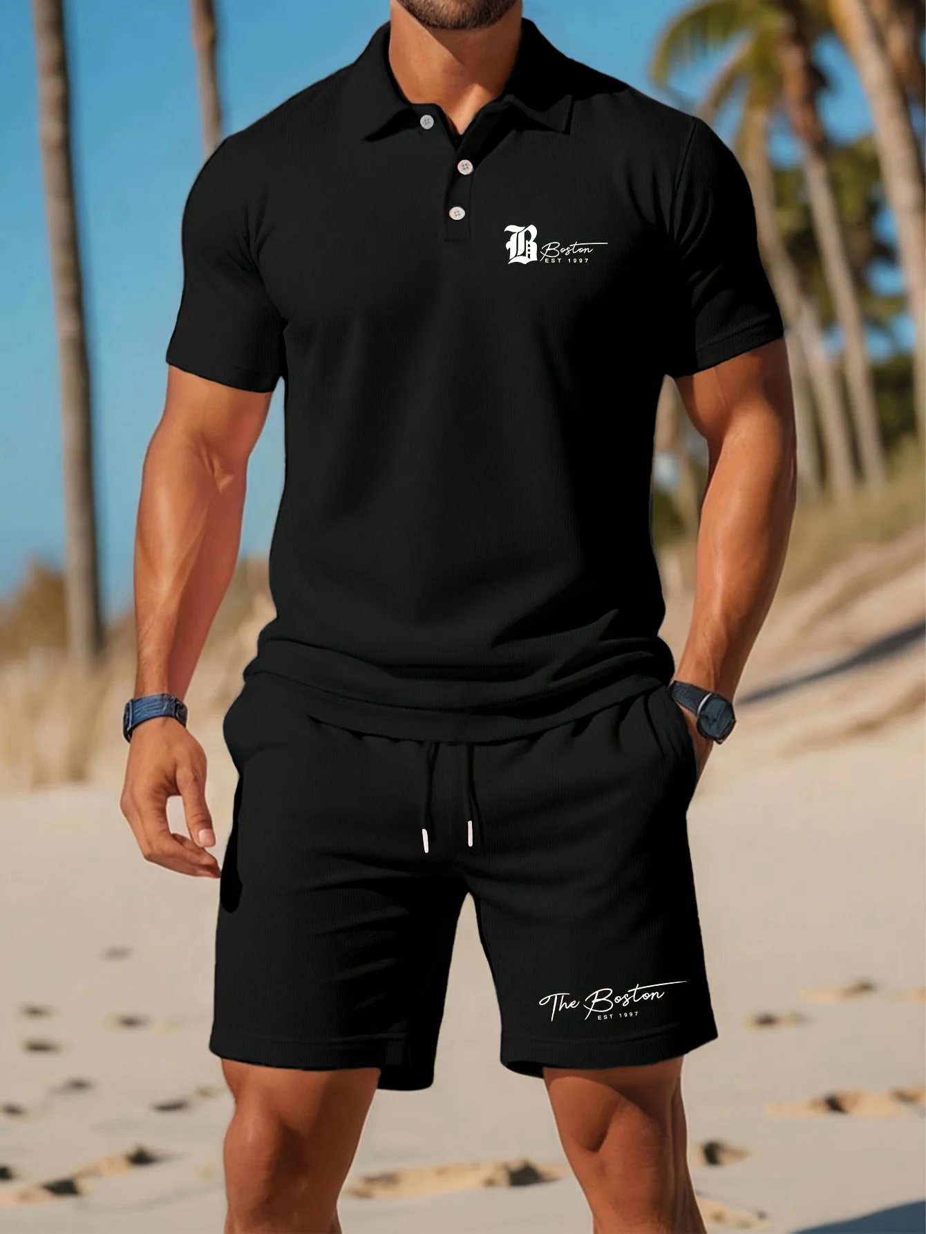 طقم قميص بولو رجالي جديد للصيف - مراجعة Mens Fashion Clothes وسعره
