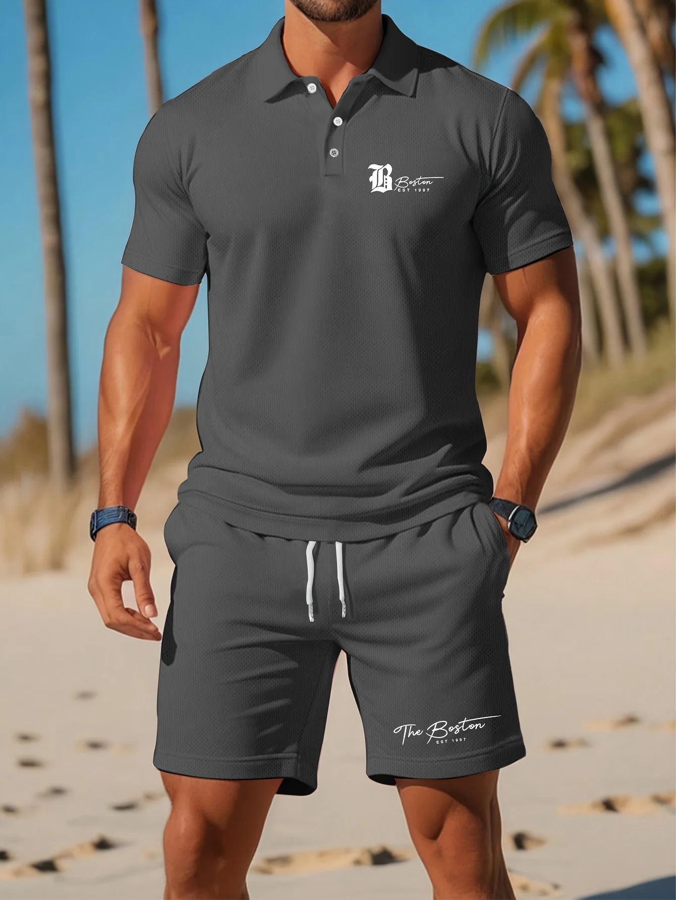 طقم قميص بولو رجالي جديد للصيف - مراجعة Mens Fashion Clothes وسعره