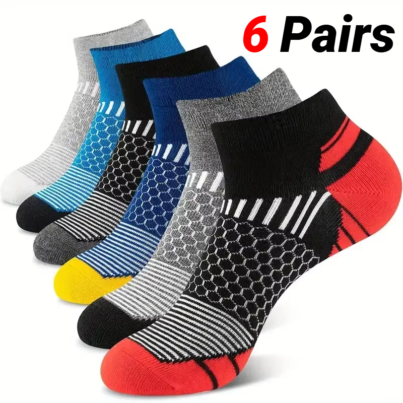 6 أزواج من الجوارب الرياضية ال - مراجعة Socks Ankle Men وسعره