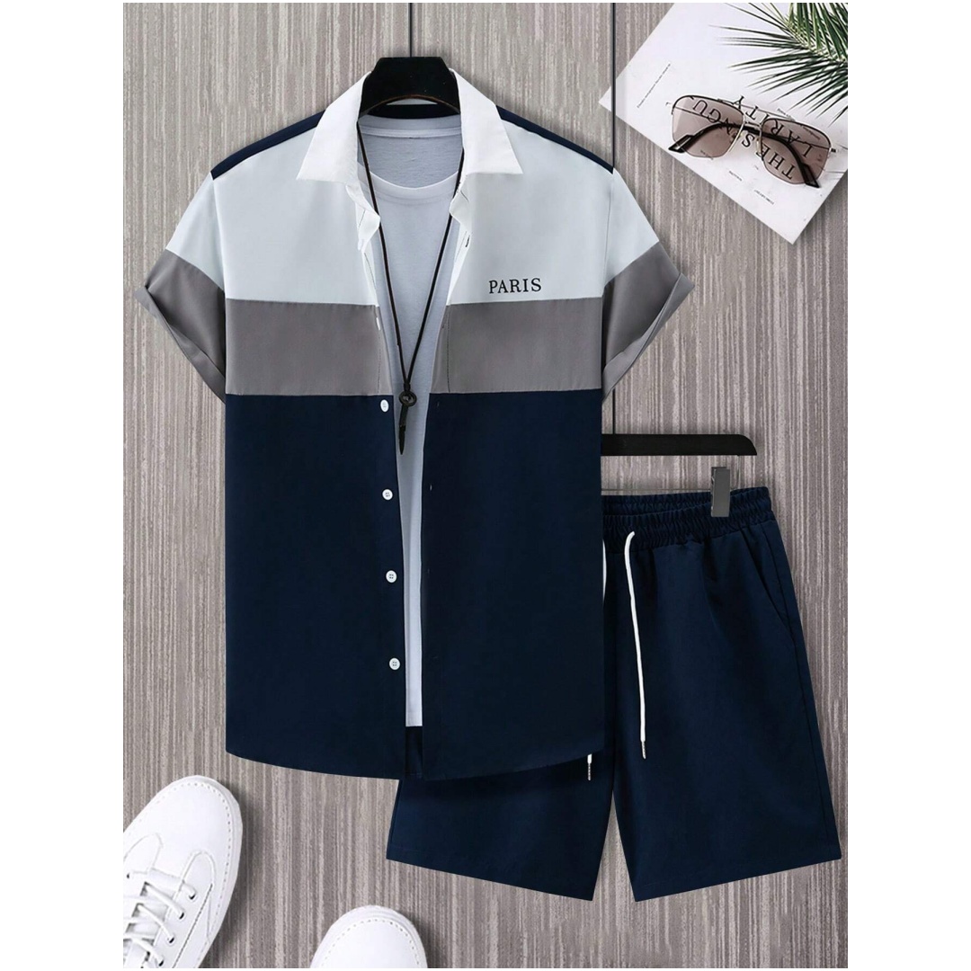 بدلة رجالية أنيقة زرقاء وبيضاء - مراجعة Mens Fashion Clothes وسعره